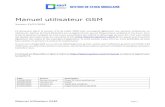 Manuel utilisateur GSM Manuel Utilisateur GSM Page 1 Manuel utilisateur GSM Version 31/07/2020 Ce document
