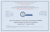 Liste des projets de recherche universitaire CNEPRU umc.edu.dz/images/liste-projetsCNEPRU_-2014-UFMC.pdf1 Liste des projets de recherche universitaire CNEPRU agrs (soumis en 2013)
