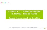 C.GIBAULT   -  CHRU de TOURS B. NEVEU - IMM de PARIS Sages-femmes cadres de p´les