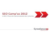 Synodiance > Le SEO   lâ€™heure de la personnalisation des recherches - SEO Camp'us 2012