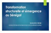 Transformation structurelle et émergence au Sénégal - Madaniou DIEME