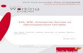 ESS, RSE, Entreprise Sociale et D©veloppement Durable