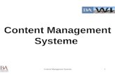 Content Management Systeme1 Content Management Systeme