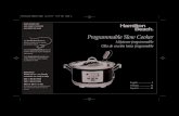Hamilton Beach Slow Cooker manual