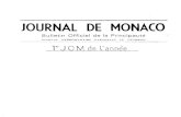 JOURNAL DE MONACO JOURNAL DE MONACO Bulletin Officiel de la Principautأ© JOURNAL HEBDOMADAIRE PARAISSANT