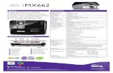 PROJECTOR MX662 - MX662 02-15-13-BQca *Lamp life results will vary depending on environmental conditions