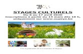 Pub printemps 2019 stages culturels sur le site - E-mail: b.michez@  . CAMPS SPORTIFS PROGRAMME