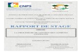 RAPPORT DE STAGE - cnps.ci de stage Techniciens/LA PROCEDURE D  RAPPORT DE STAGE THEME LA PROCEDURE
