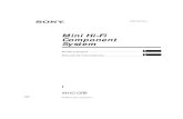 9553 Sony MHC-GR8 Sistema de Audio CD-Casette Manual de Instrucciones