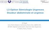 L3 Option S©miologie Urgences Douleur abdominale l3bichat2013-2014. S'aider de la palpation abdominale