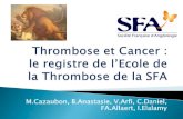 Registre sfa cancer et thrombose