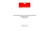 RAPPORT FINANCIER ANNUEL 2019 - SYNERGIE - Rapport...آ  SYNERGIE - RAPPORT FINANCIER ANNUEL 2019 3/132