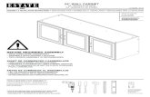 54 WALL CABINET - Lowes For multiple cabinet installation, secure cabinet to wall first and then to