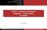 EILCO : Analyse Numأ©rique Chapitre 1 : Interpolation H. Sadok sadok/fichiers/cours1.pdf Sadok Hassane,