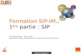 Formation SIP-IMS 1 ¨re  partie : SIP