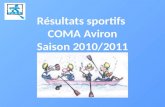 R©sultats sportifs  COMA Aviron Saison 2010/2011