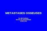 METASTASES OSSEUSES Dr. MH Vieillard. Service de rhumatologie CHRU Lille