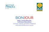 BONJOUR   (rubrique Education) Contact: Marie-Christine Thi©baut education@