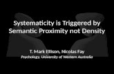 Systematicity  is Triggered  by  Semantic Proximity not Density