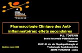 Pharmacologie Clinique des Anti-inflammatoires: effets secondaires P.L. TOUTAIN Ecole Nationale V©t©rinaire de Toulouse UMR181 de de Physiopathologie et