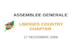 ASSEMBLEE GENERALE  LIMOGES COUNTRY CHAPTER