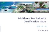 Legal Entity/Division - Date Multicore For Avionics Certification Issue 2013 â€“ 03 â€“ 22