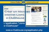 Cr©er un nouveau site internet Lions e-Clubhouse Lapplication Lions e-Clubhouse