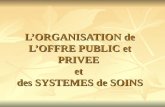 LORGANISATION de LOFFRE PUBLIC et PRIVEE et des SYSTEMES de SOINS