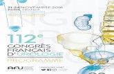21-24 NOVEMBRE 2018 PARIS, FRANCE - Congrès ... Connectez-vous ! @AFUrologie ce.org #CFU2018 NOVEMBRE 2018 PARIS, FRANCE PALAIS DES CONGRÈS PROGRAMME 21-24 1 Association Française