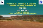 Geotourism, Geotrails & Geoparks – �Pathways for Future Development in Australia�, AESC 2016, �27th June 2016
