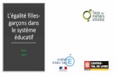 L’égalité filles-garçons dans le système éducatif · PDF file de mission « égalité filles-garçons dans le système éducatif » ... Une majorité de Français rejettent