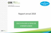Rapport annuel 2018 - Je suis heureux de vous présenter le rapport annuel de la Corporation de Développement Économique de la MRC des Laurentides –CDE pou l’année ui vient