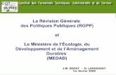 La Révision Générale des Politiques Publiques (RGPP) et Le ... · PDF file La Révision Générale des Politiques Publiques (RGPP) et Le Ministère de l’Écologie, du Développement