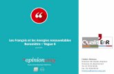 Sondage OpinionWay pour Qualit'ENR - Les Français et les énergies renouvelables / Janvier 2016